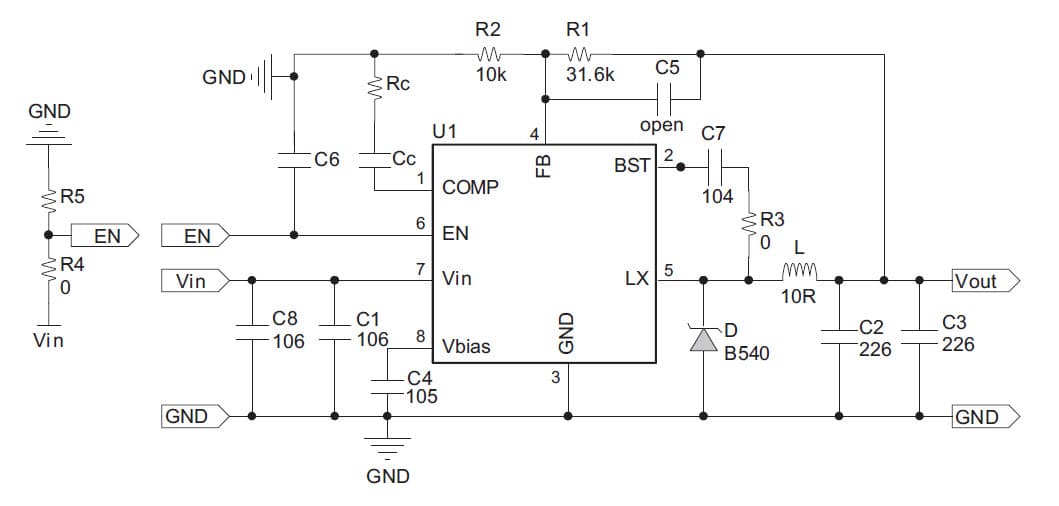 AOZ1014AI-EVB, Evaluation Board using AOZ1014AI DC-DC single step down ...