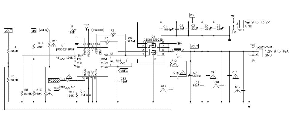 CSD86330EVM-717, Evaluation Board using CSD86330 Synchronous Buck NexFET Power Block