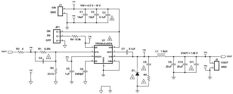 TPS54428EVM-052 Evaluation Module for TPS54428 4-A, SWIFT Regulator, Synchronous Step-Down Converter with Auto-Skip Eco-Mode