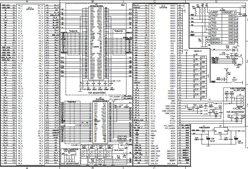 LPC4350-DB1-B, Evaluation Board with LPC4350FET256 ARM Cortex-M4 Digital Signal Controller with Cortex-M0 Co-Processor