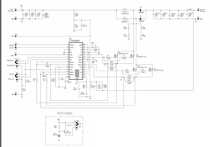 DC770C, Demonstration Board using LT3782A high output voltage accuracy, 2-phase step-up DC-DC controller