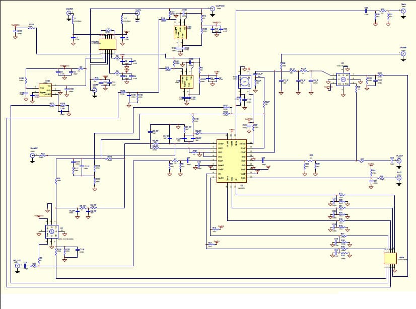 LMX2470SLEFPEBI, Evaluation Board using LMX2470SLE low power, high performance delta-sigma fractional-N PLL dual frequency synthesizer