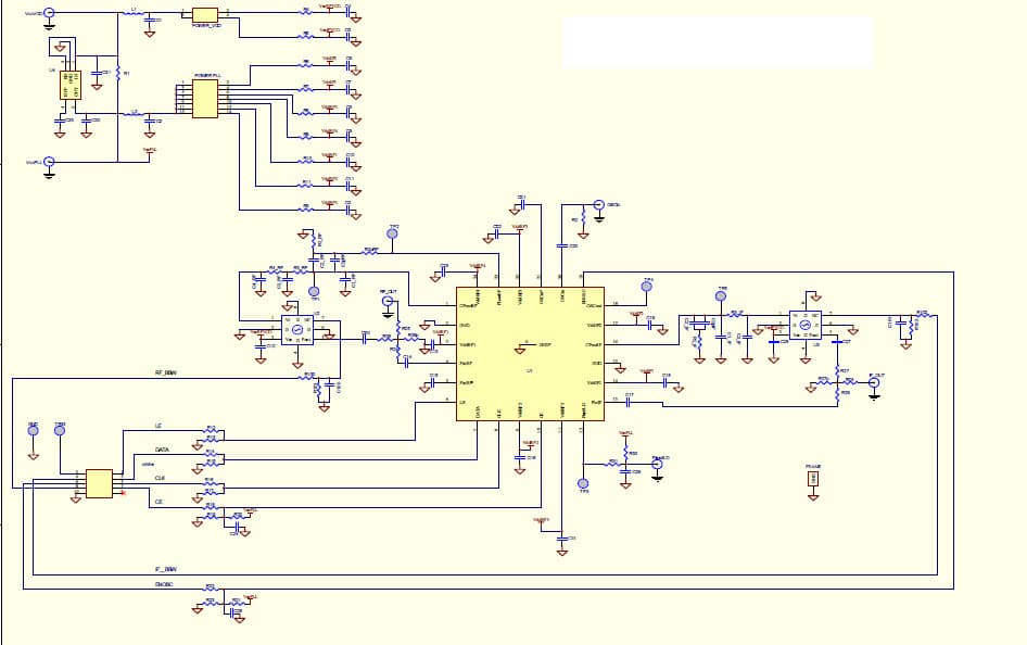 LMX2485SQFPEBI, Evaluation Board using LMX2485 low power, high performance delta-sigma fractional-N PLL dual frequency synthesizer