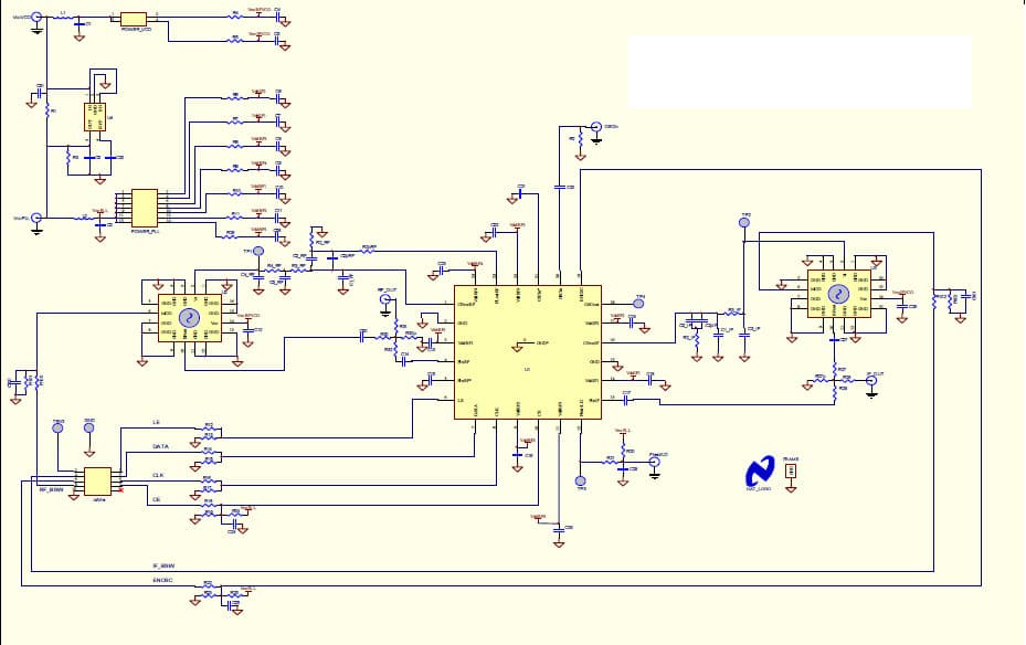 LMX2487SQFPEBI, Evaluation Board using LMX2487 low power, high performance delta-sigma fractional-N PLL dual frequency synthesizer