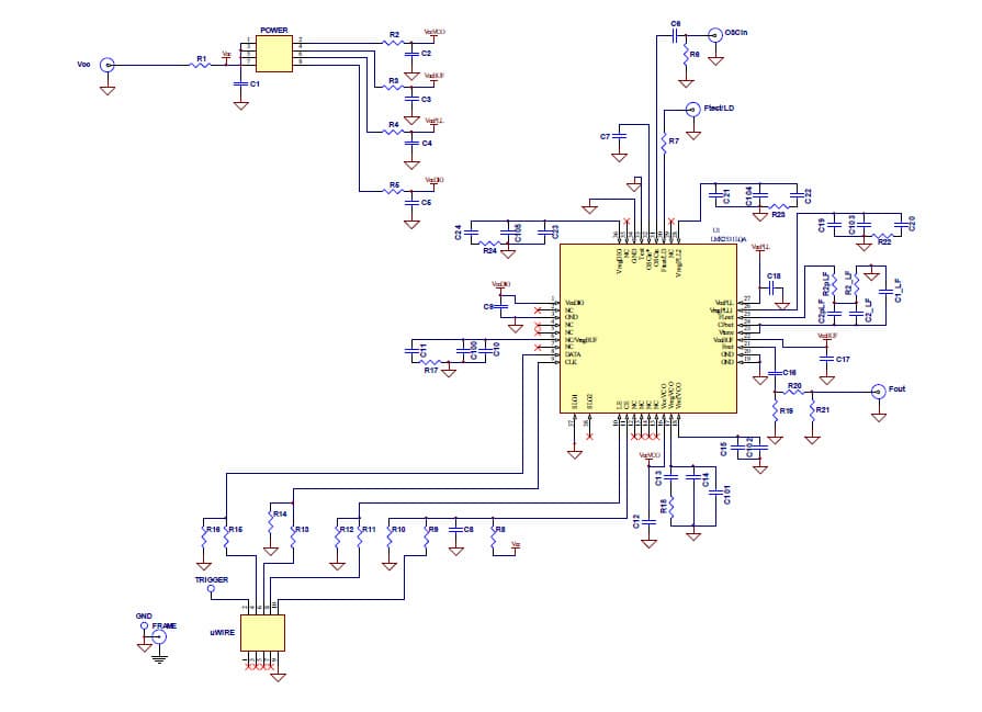 LMX25312820EVAL, Evaluation Board using LMX2531LQ2820E high performance frequency synthesizer system with integrated VCO