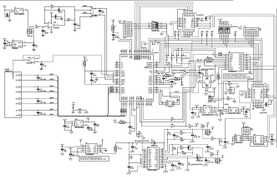 ADS1274EVM, Evaluation Board using ADS1274, 24-bit, 144 KSPS delta-sigma Analog to Digital Converter