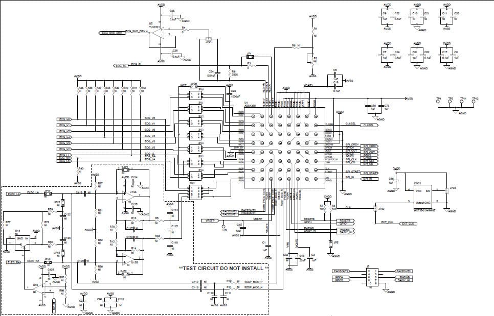 ADS1298ECG-FE-PDK, Evaluation Board using ADS1298 low-power, 8-channel, 24-bit integrated analog front-end Analog to Digital Converter