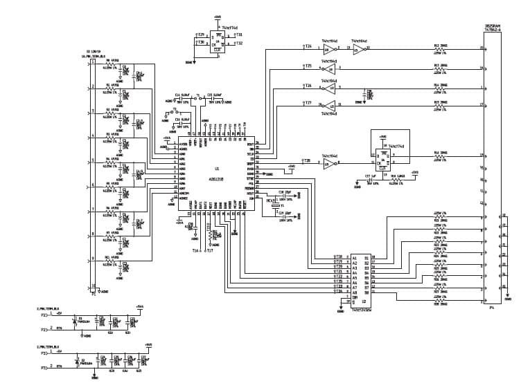 ADS1218-EVM, Evaluation Board using ADS1218, 24-bit, 780 SPS, eight-channels Analog to Digital Converter