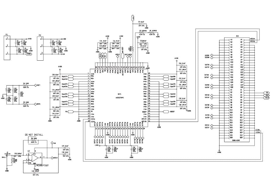 ADS5275EVM, Evaluation Board using ADS5275, 8-channel, 10-bit, 40 MSPS ADC with serial LVDS interface