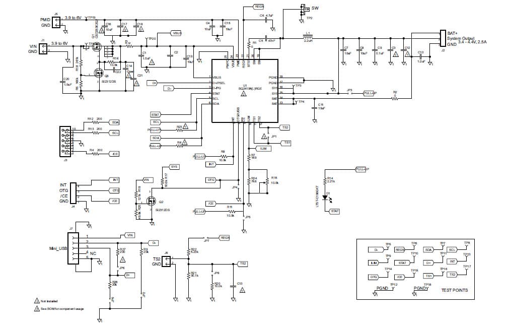 BQ24195LEVM-021, Evaluation Board using BQ24195L switch-mode battery charge management, Synchronous Boost Converter