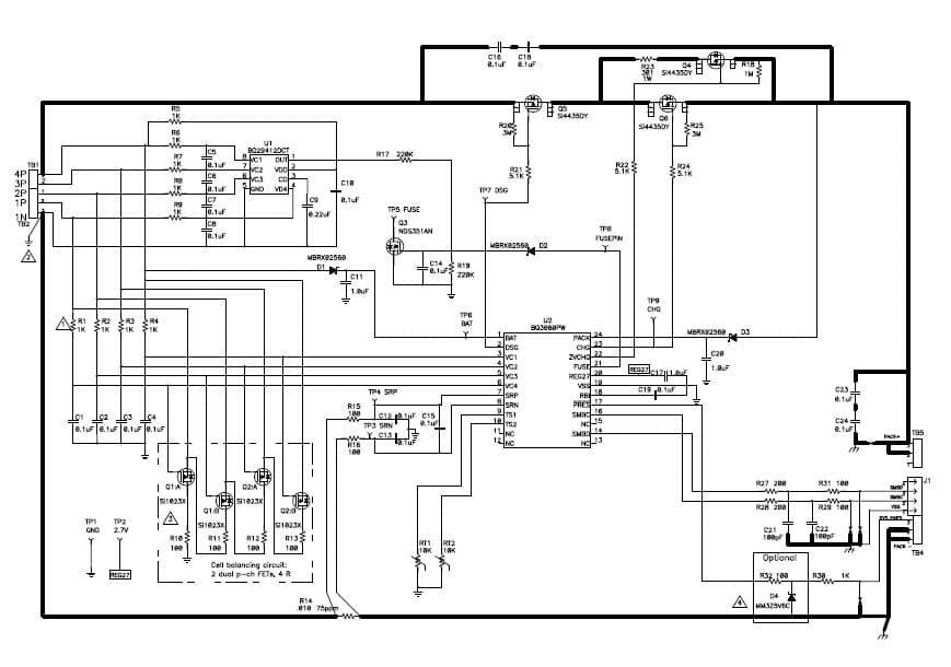 BQ3060EVM-001, Evaluation Board using bq3060 cell Li-ion or Li-polymer battery gas gauge management and protection