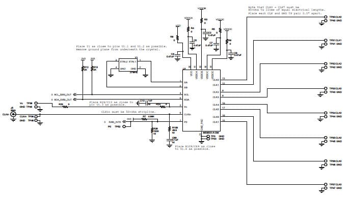 SI535x-20QFN-EVB, Evaluation Board for the Si5350 any-frequency <125 MHz CMOS clock generator + VCXO