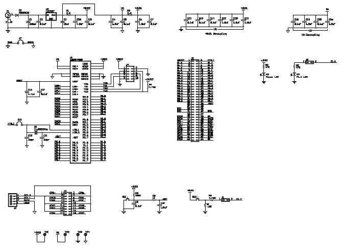 C8051F000DK, MCU Development Kit includes a target board with a C8051F005 device pre-installed for evaluation and preliminary software development