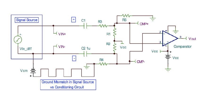 AC Coupled Single Supply Comparator