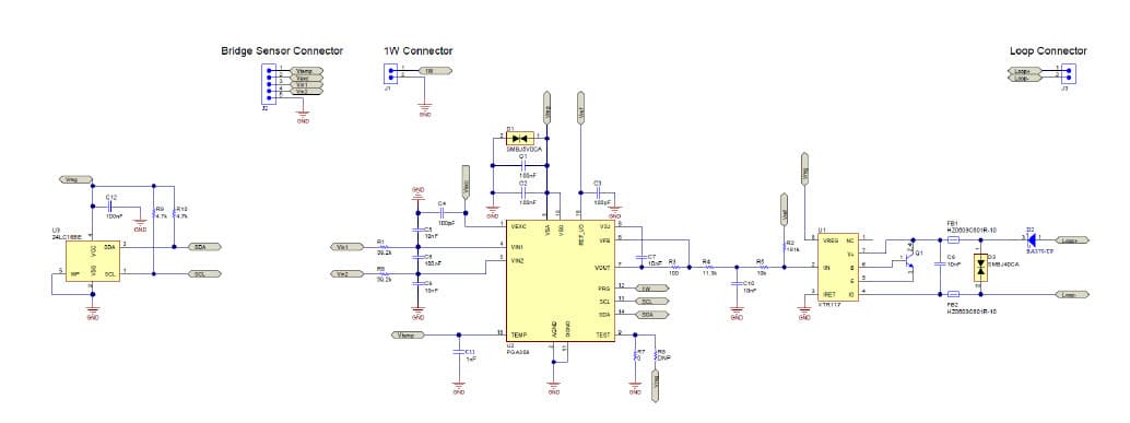 Digitally Calibrated Bridge Sensor Signal Conditioner with 4mA to 20mA Current Loop Output