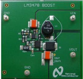 LM3478EVAL, Evaluation Board using LM3478 12V DC to DC Single Output Power Supply for Automotive