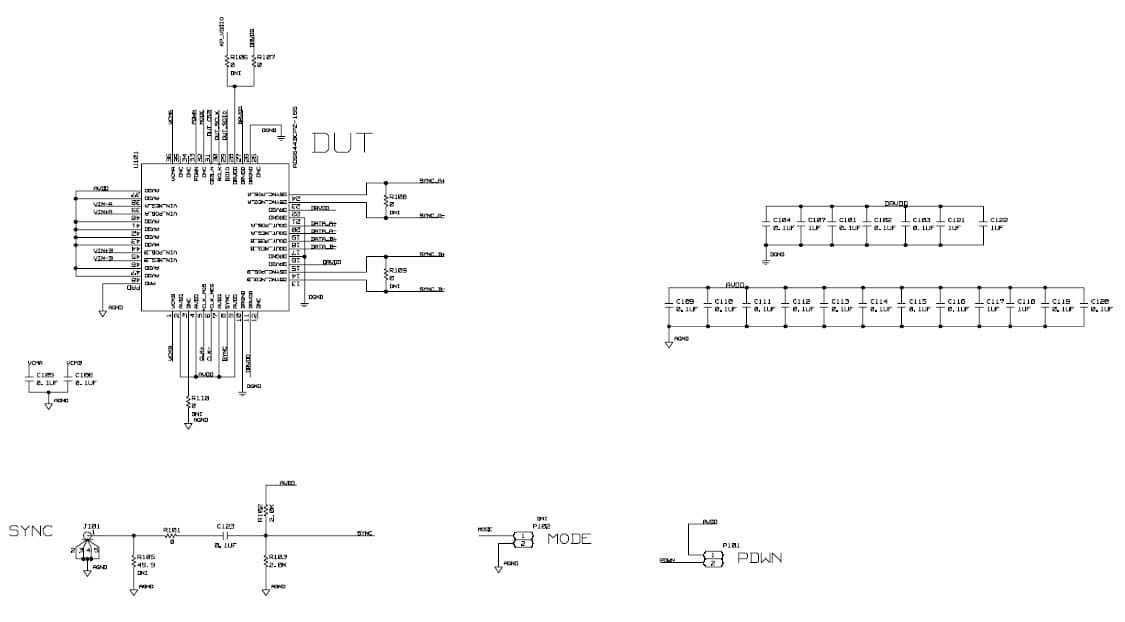 AD9644-155KITZ, Evaluation Board using AD9644BCPZ-155, 14-bit, 155 MSPS analog-to-digital converter, high speed serial output interface