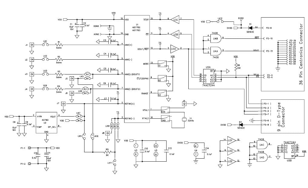 EVAL-AD7783EB, Evaluation Board using AD7783, 24-Bit, 19.79 SPS sigma delta Analog to Digital Converter