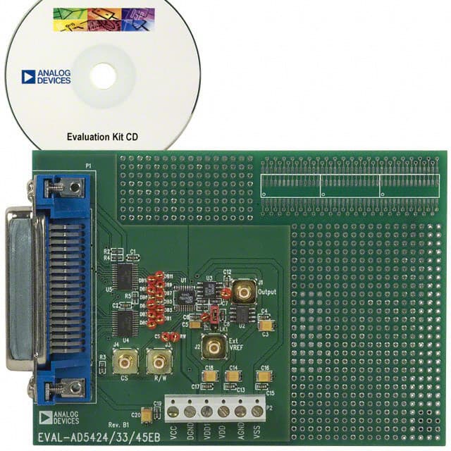 EVAL-AD5424EB, Evaluation Board using AD5424, 8-Bit, High Bandwidth Multiplying DAC with Parallel Interface