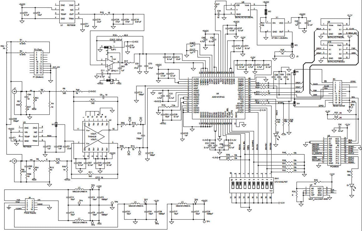 ADS1672EVM, Evaluation Board using ADS1672 High Speed, High Resolution, 625 Ksps, 24-bit Delta Sigma ADC