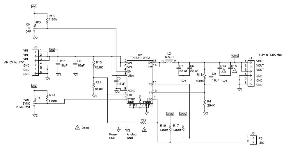 TPS62110EVM-346, TPS62110, 0.5A to 1.5A Low Profile White LED Driver Configuration Evaluation Module