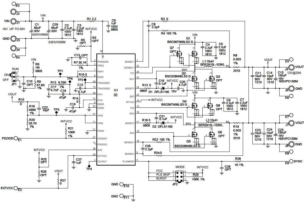 DC2236A-B, Demonstration Board for the LTC3890, 60-V Low IQ Multiphase Synchronous Step-Down Converter