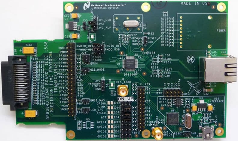 DP83640T-EVK/NOPB, Evaluation Board for the DP83640 Precision PHYTER IEEE 1588 Precision Time Protocol Transceiver