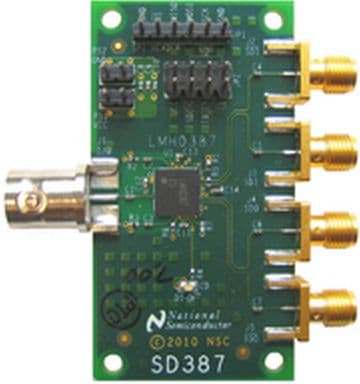 SD387EVK/NOPB, Evaluation Board for LMH0387 3Gbps HD SD SDI Configurable I/O Adaptive Cable Equalizer Cable Driver