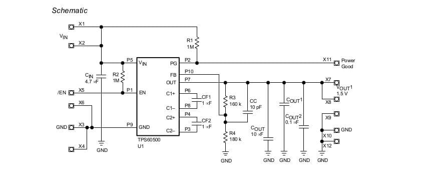 TPS60500REF-193, 250-mA Adjustable (0.8V-3.3V) High-Efficiency Step-Down Charge Pump