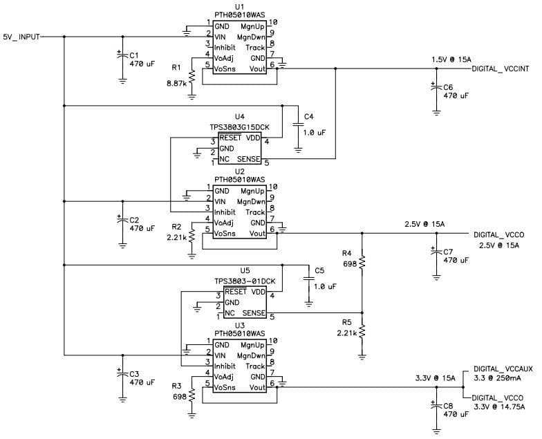 PR221, Power Management Solution for Virtex-II (Design 3 w/ Sequential Sequencing)