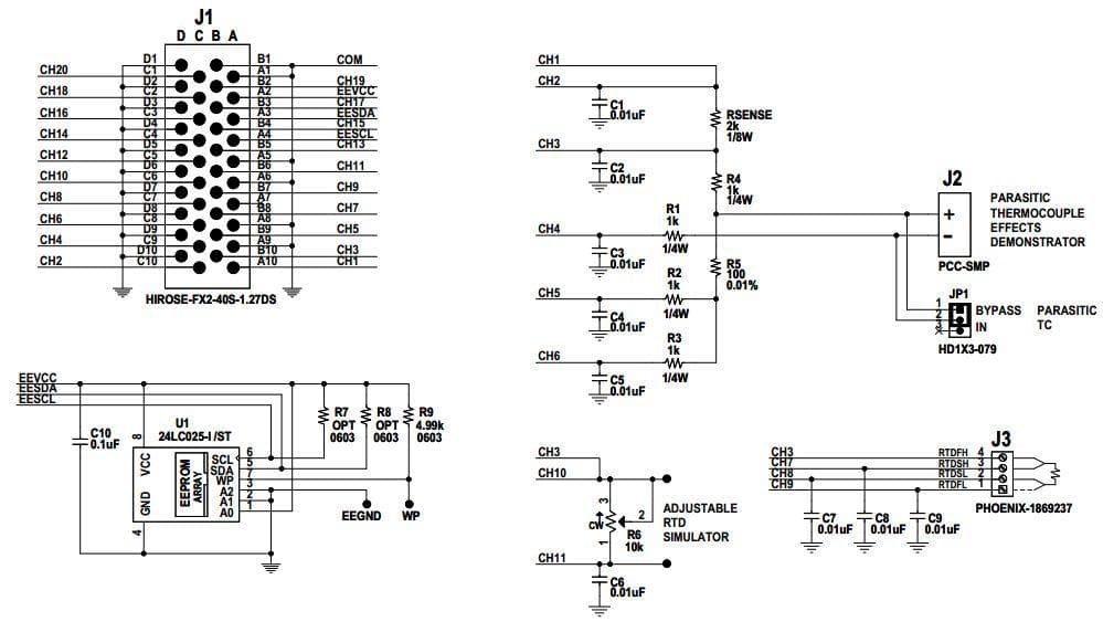 DC2213A, Demonstration Board using the LTC2983 thermocouple Temperature and Humidity Sensor