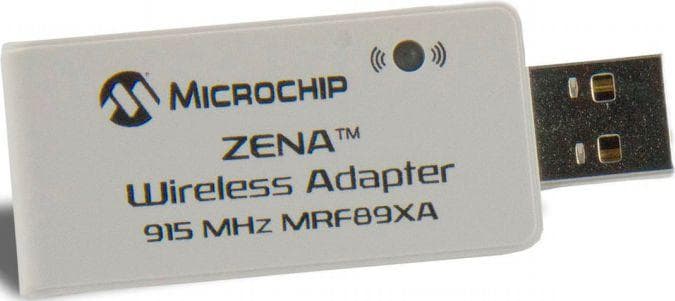 AC182015-3, ZENA Wireless Adapter with 915-MHz MRF89XA RF Transceiver