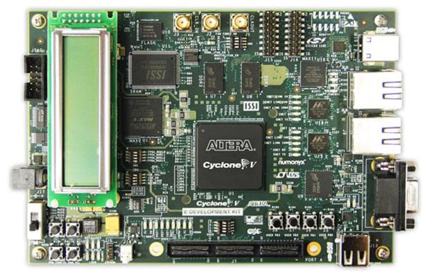 DK-DEV-5CEA7N/P, Cyclone V E FPGA Development Board provides a hardware platform for developing and prototyping low-power