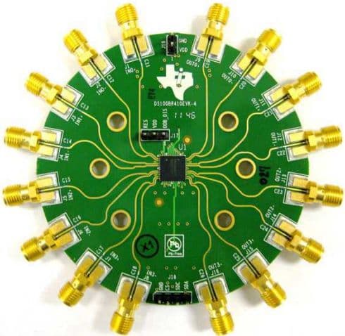 DS100BR410EVK-4/NOPB, Evaluation Kit for the DS100BR410 Low power Quad Ch Repeater with 10.3125 Gbps Eq and De-Emphasis Driver