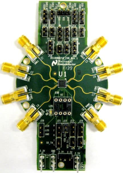 DS100BR210EVK, SMA Evaluation Kit for the DS100BR210 Signal Buffer and Repeater