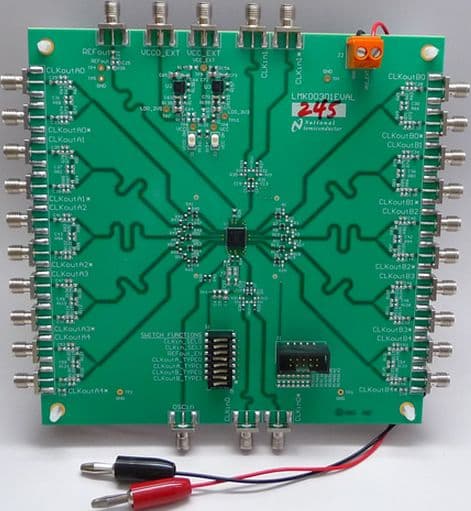 LMK00301EVAL, Evaluation Board for the LMK00301 Clock Buffer and Driver