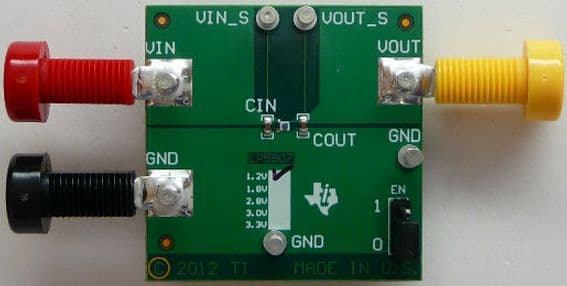 LP5907UV-1.2EVM/NOPB, Evaluation Board for the LP5907UV-1.2 linear regulator capable of supplying 250 mA output current