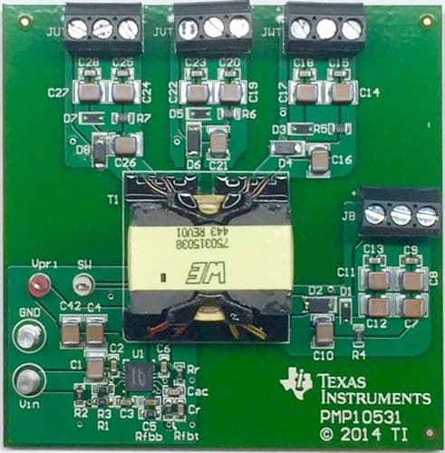 TIDA-00199, Wide-Input Isolated IGBT Gate-Drive Fly-Buck Power Supply for Three-Phase Inverters - Reference Design