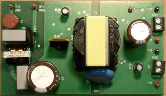 PMP7148.1, Reference Design with (85 -265)VAC input, 24V/0.7A, 5V/0.25A AC/DC Open Frame Power Supply Based on PSR Flyback