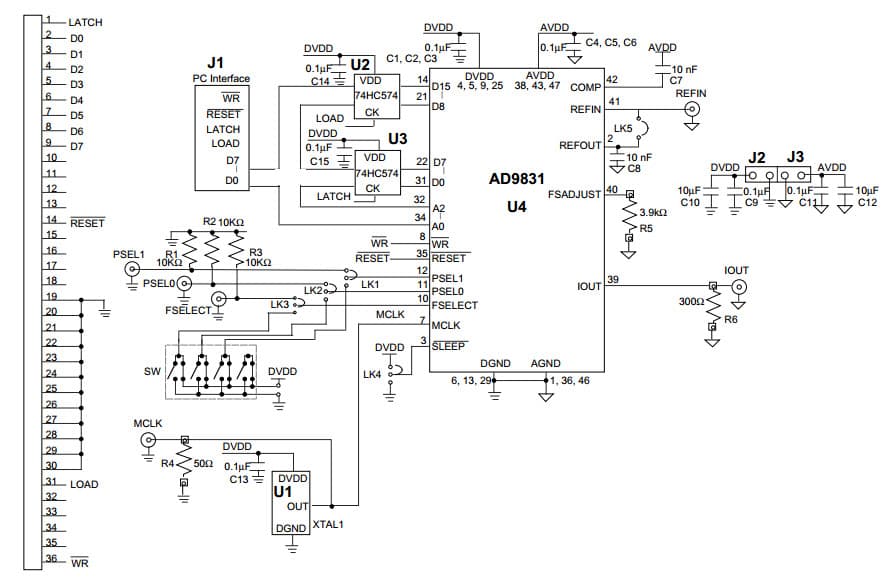 EVAL-AD9831EB, Evaluation Board for the AD9831 Direct Digital Synthesizer