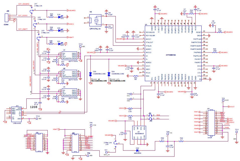 ADP886XADAPT-EVALZ, Motherboard for the ADP8860 Parallel Backlight Driver with ALS Evaluation Board