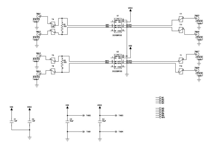 DS10BR150EVK/NOPB, 1.06 Gbps LVDS Buffer Repeater (DS10BR150) Evaluation Kit