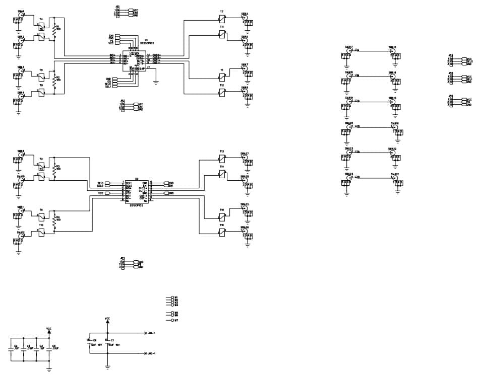 DS10CP152EVK/NOPB, 1.5 Gbps 2x2 LVDS CrossPoint Switch Evaluation Board