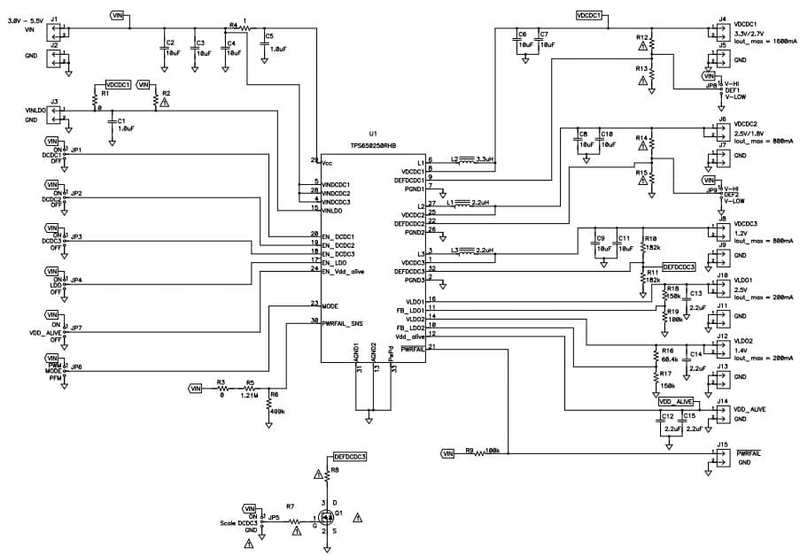 TPS650250EVM-447, Evaluation Module for TPS650250 Power Management IC for Li-Ion Powered Systems