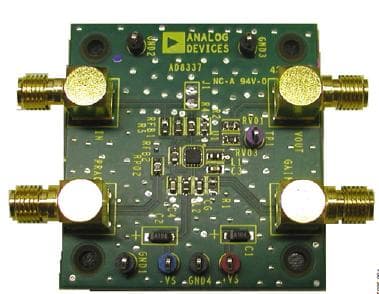 AD8337-EVAL, Dual-Supply Non-Inverting Evaluation Kit that provides a platform for test and evaluation of the AD8337 VGA