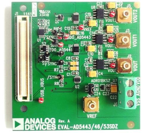 EVAL-AD5443SDZ, Evaluation board for Evaluating the AD5443 Current Output/Serial Input DAC