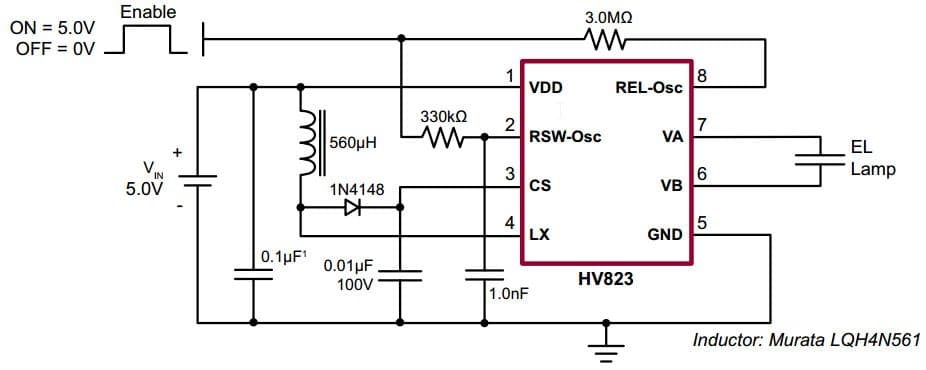 HV823, 1-Lamp General Lamp Driver for Personal Digital Assistant