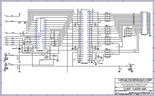 DC362A-A, Demo Board featuring LTC1405CGN 12-Bit, 5Msps ADC