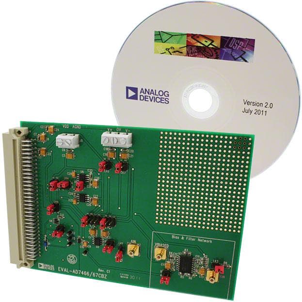 EVAL-AD7466CB, evaluation board for AD7466, 12-Bit, 200KSPS ADC for Data Acquisition System