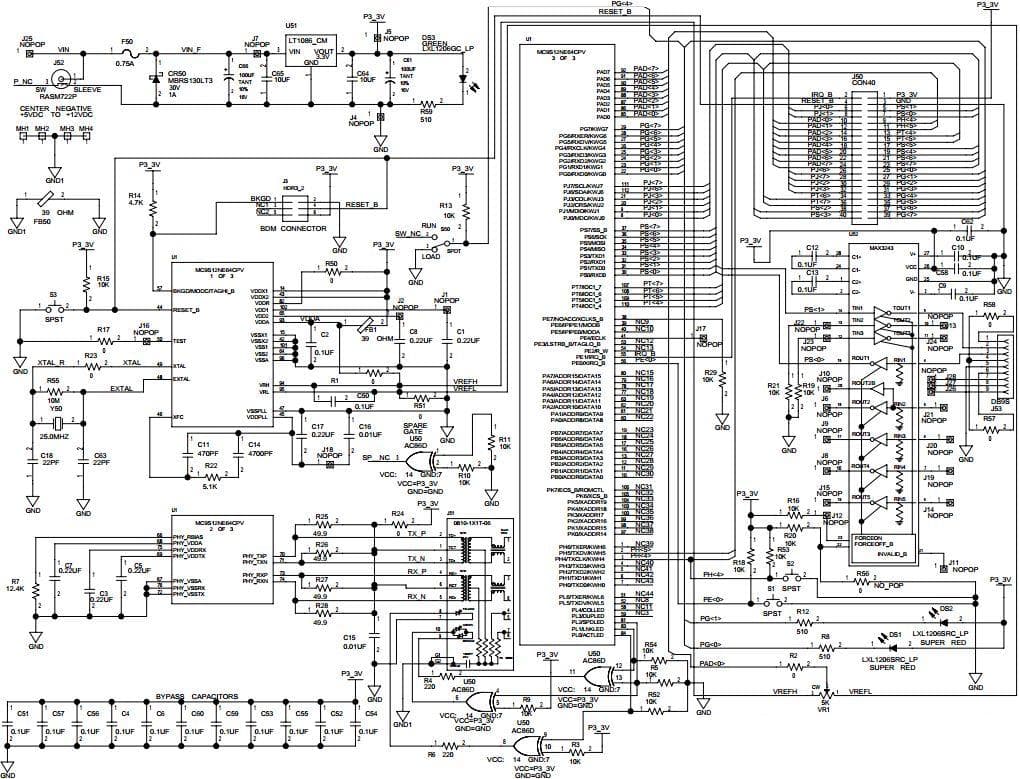 DEMO9S12NE64, Demonstration Board for the MC9S12NE64 Microcontroller family applications